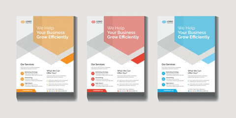 Modern brochure book cover flyer poster social media design print design template