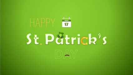 St. Patrick's Day background.Greeting card vector illustration