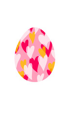 Oeuf De Pâques Coeurs