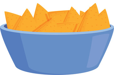 Nachos bowl icon cartoon vector. Mexican food. Sauce party day