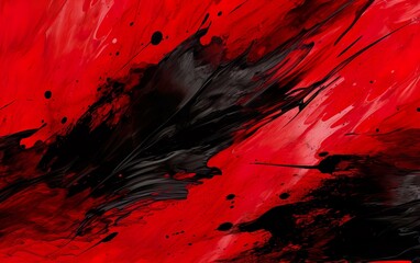 Red and black brush stroke banner backg