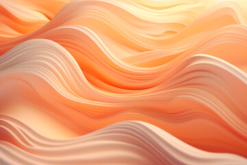 Obraz premium Elegant Waves of Orange and White: A Seamless Blend of Colors and Textures