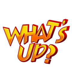 Pop Art comics icon "What's Up?"illustration.
