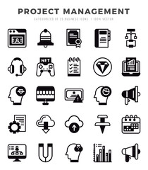 Project Management icons set. Vector illustration.