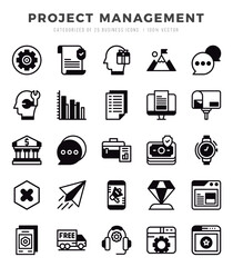 Project Management Icon Bundle 25 Icons for Websites and Apps