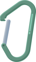 Lock element icon cartoon vector. Climbing tool. Safety hiking equipment
