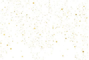 Holiday confetti golden stars decoration