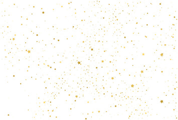Holiday confetti golden stars decoration