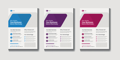 Corporate flyer bundle book cover brochure design template 