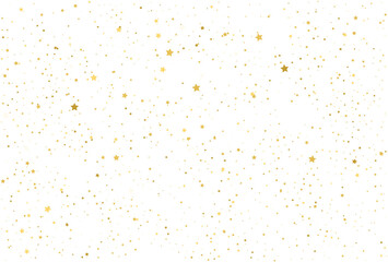 Holiday confetti golden stars decoration