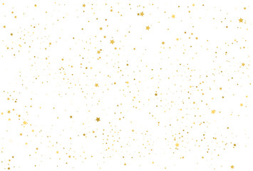 Holiday confetti golden stars decoration
