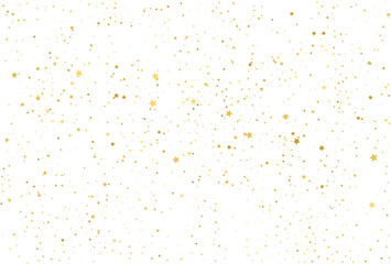Holiday confetti golden stars decoration