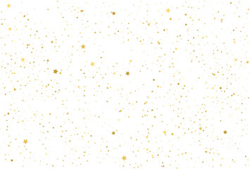 Holiday confetti golden stars decoration