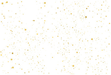Holiday confetti golden stars decoration