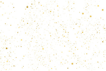 Holiday confetti golden stars decoration