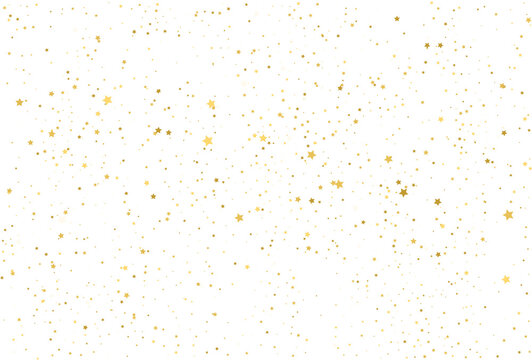 Holiday confetti golden stars decoration