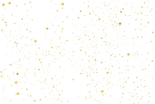 Holiday confetti golden stars decoration