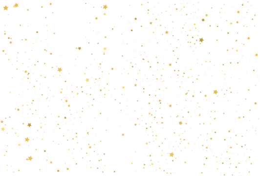 Holiday confetti golden stars decoration