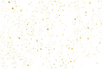 Holiday confetti golden stars decoration