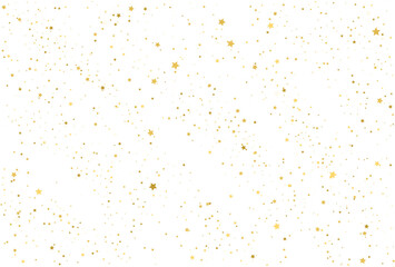 Holiday confetti golden stars decoration