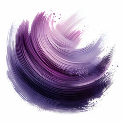 Violet paint brush stroke isolated on white background 