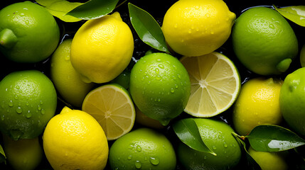 Macro Photo food fresh citrus fruit lime. Texture pattern juicy green tropical lime fruit. Image green limes
