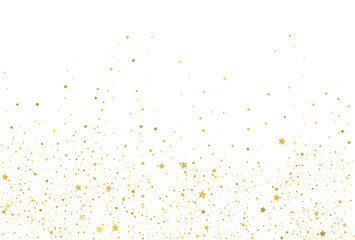 Fototapeta na wymiar Golden stars, falling gold abstract party decoration