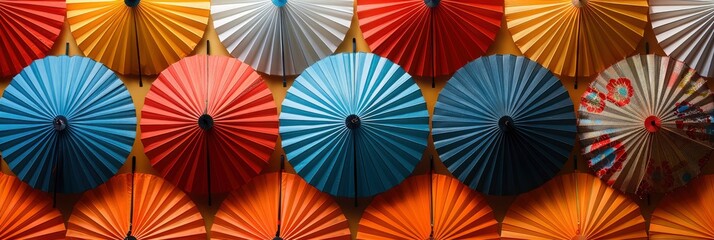 A pattern of traditional Japanese kimonos and fans, Background Image, Background For Banner