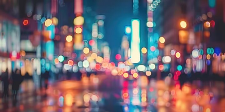 City streetscape at night capturing vibrant essence of urban travel busy road filled with motion by car lights lively scene of downtown life perfect for dynamic nature of city transportation