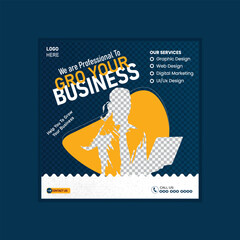 Creative social media post banner template, Corporate social media web banner design, Facebook Post, Instagram Post template