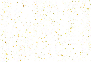 Holiday confetti golden stars decoration