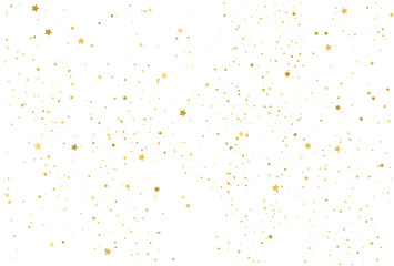 Holiday confetti golden stars decoration