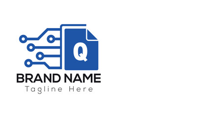 Abstract Q letter modern initial lettermarks logo design	