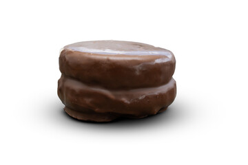 pão de mel or english honey bread isolated on a white background