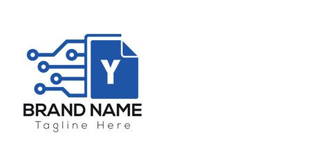 Abstract Y letter modern initial lettermarks logo design	
