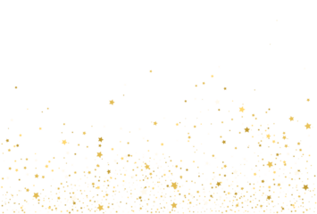 Golden stars, falling gold abstract party decoration