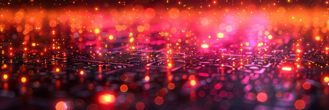 Futuristic digital world pattern with binary code and circuitry, Background Image, Background For Banner