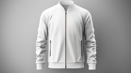 simple elegant man fashion style blank tracksuit jacket blank mockup 3d illustration