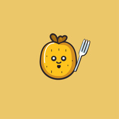 Minimalistic food brand mascot logo simple (2)