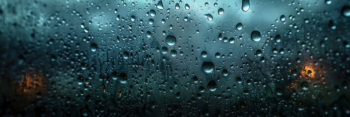 Glistening, clear, raindrop-covered window texture, Background Image, Background For Banner - obrazy, fototapety, plakaty