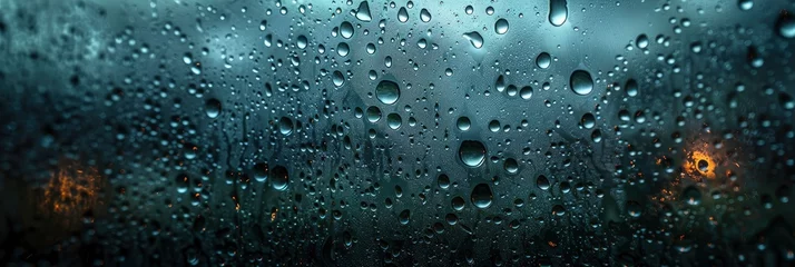 Foto op Aluminium Glistening, clear, raindrop-covered window texture, Background Image, Background For Banner © ACE STEEL D