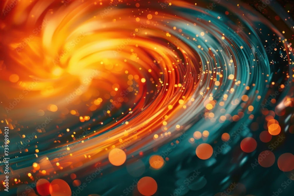 Poster abstract neon light lines creating sense of futuristic speed dynamic and modern background illustrat
