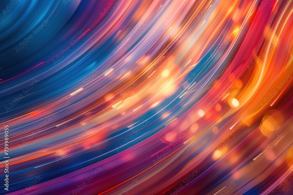 Aufkleber abstract neon light lines creating sense of futuristic speed dynamic and modern background illustrat