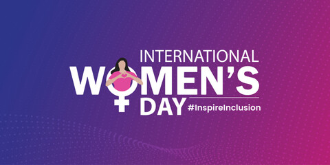 International Women's Day concept poster. 2024 Women's Day campaign theme- #InspireInclusion, Females for feminism, independence, sisterhood, empowerment, activism for women's rights