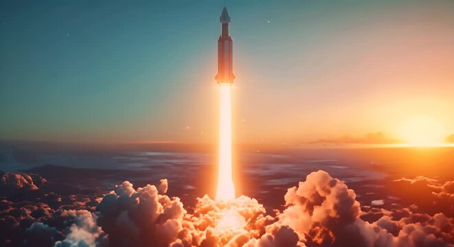 A rocket shoots out of the world to explore space Ideas for starting a new business