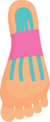 Foot pain icon cartoon vector. Health medical sport. Elastic bandage