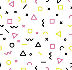 Hipster Geometric memphis style  seamless pattern