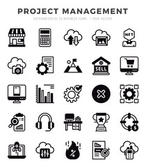 icons set. Project Management for web. app. vector illustration.