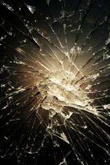 Cracked dark glass 3d abstract texture background vertical image with dramatic textured surface