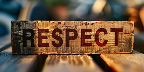 Write RESPECT on a workplace communication poster